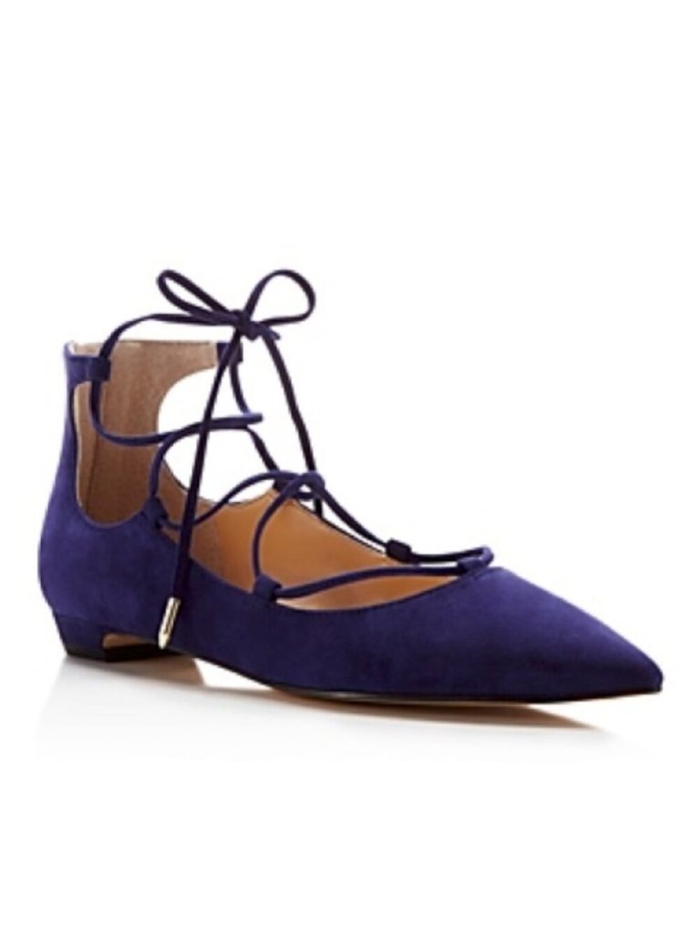 Ivanka Trump Lace Up Suede Ballet Flats